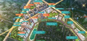 The Victoria Smart City nằm trong quần thể đô thị 280ha của Vingroup