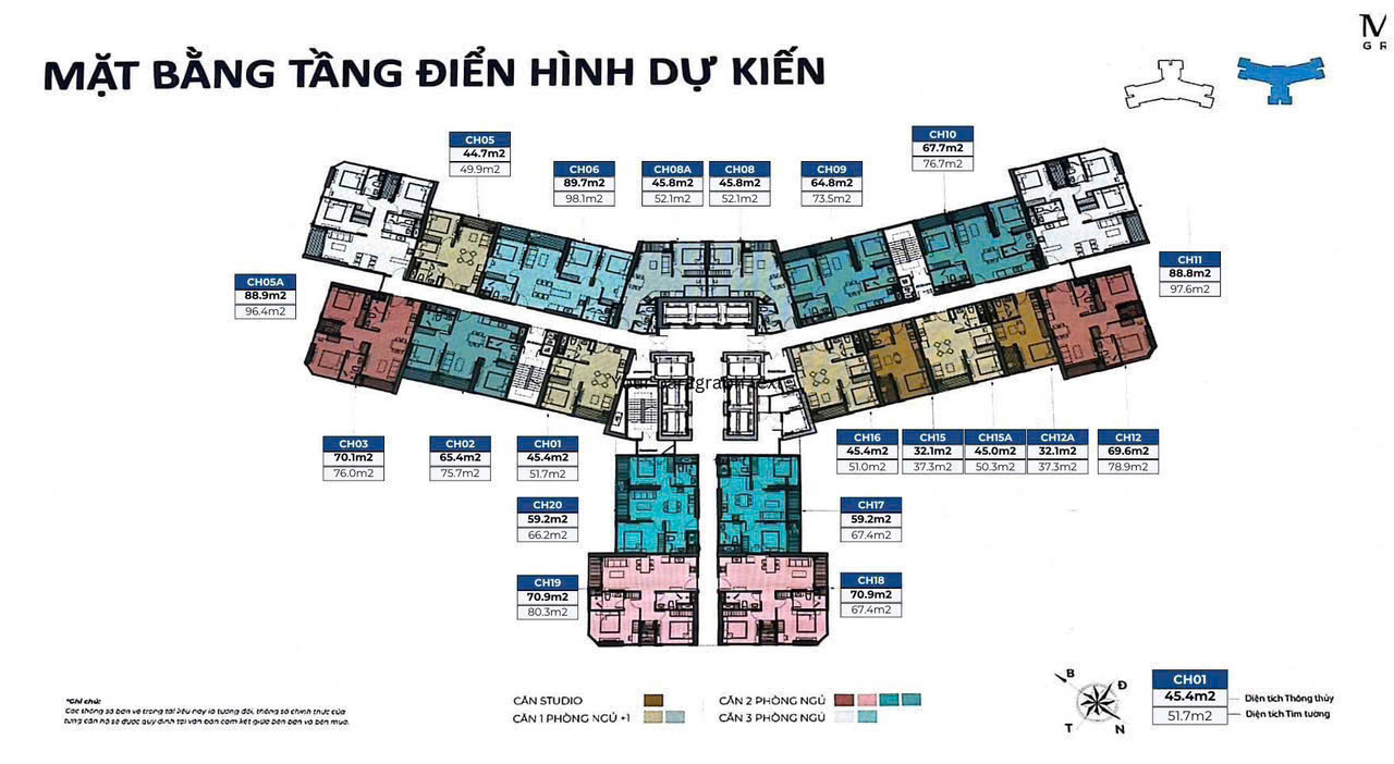 Mặt bằng tòa căn hộ Imperia Global Gate Cổ Loa